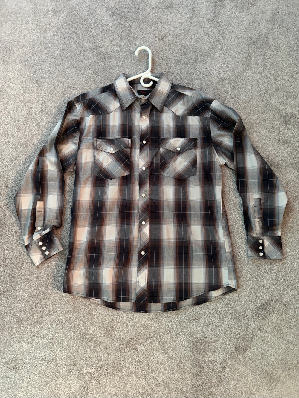 Men's Plaid Pearl Snap Western Shirt
